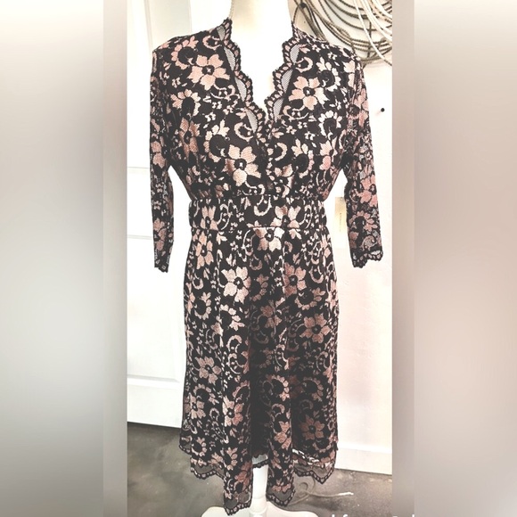 🌷Slimming Kiyonna Mon Cherie A-Line Lace Cocktail Dress NWT - Picture 5 of 8